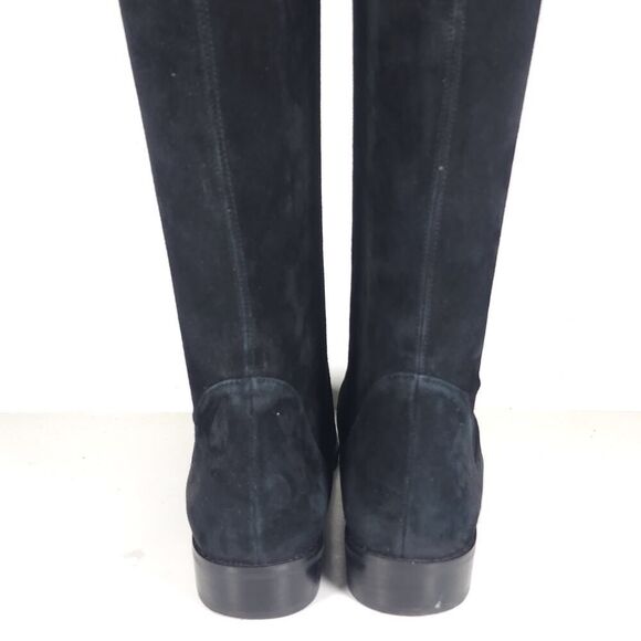 Stuart Weitzman Women's Lilene US 9 Black Suede Stretch Pull On Knee High Boots - Picture 9 of 16